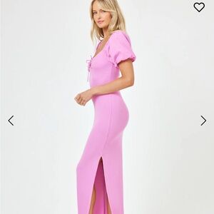L*Space Ribbed Pink Fabric xs